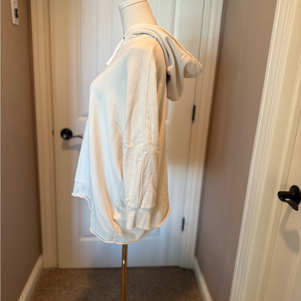 James Perse Off-White Hoodie Sweatshirt - Picture 2 of 4